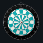 Cible De Fléchettes Noir turquoise Et Blanc<br><div class="desc">Cible de flechettes turquoise Noir Et Blanc</div>