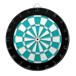 Cible De Fléchettes Noir turquoise Et Blanc
