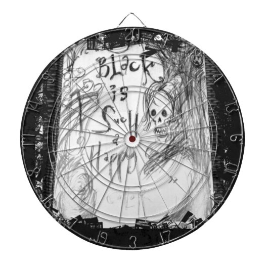 Cible De Fléchettes noircissez une couleur si heureuse (Devant)