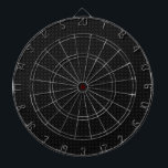 Cible de flechettes noire de cible de cool<br><div class="desc">Cible géométrique de motif d'impression noir de cercle. Cadeau parfait pour l'aficionado de dards.</div>