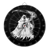 Cible de flechettes noire et blanche de faucheuse (Devant)