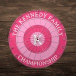 Cible De Fléchettes Nom de famille personnalisé Monogramme personnalis<br><div class="desc">Modèle facile pour personnaliser votre tableau de bord avec votre nom de famille et monogramme. Customisez les textes selon vos besoins.</div>