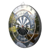 Cible De Fléchettes Nom de famille Rustic Cabine Photographie (Devant droit)