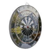 Cible De Fléchettes Nom de famille Rustic Cabine Photographie (Devant gauche)