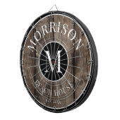 Cible De Fléchettes Nom de famille Rustic Wood (Devant droit)