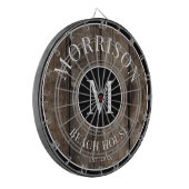 Cible De Fléchettes Nom de famille Rustic Wood (Devant gauche)