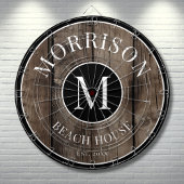 Cible De Fléchettes Nom de famille Rustic Wood