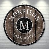 Cible De Fléchettes Nom de famille Rustic Wood