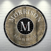 Cible De Fléchettes Nom de famille Rustic Wood