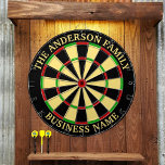 Cible De Fléchettes Nom de famille Tableau noir personnalisé<br><div class="desc">Un tableau de bord est un jeu récréatif et compétitif populaire qui fournit des heures de plaisir pour les joueurs de tous âges et de tous niveaux de compétence. Généralement faits de fibres sisales, de liège ou de composants électroniques, les tableaux de bord sont conçus pour résister à l'impact des...</div>