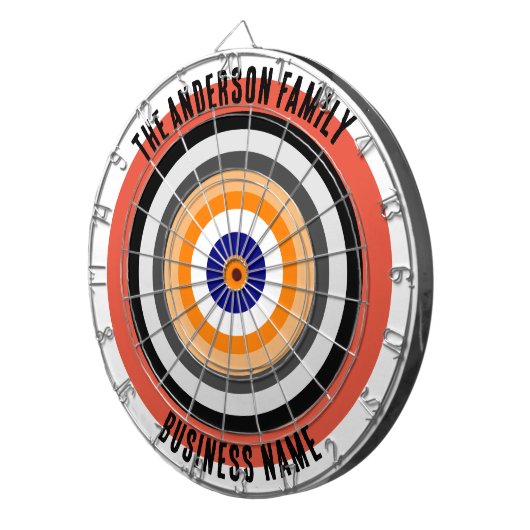 Cible De Fléchettes Nom de famille Tableau noir personnalisé (Devant droit)