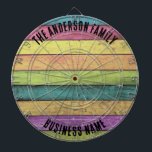 Cible De Fléchettes Nom de famille Tableau noir personnalisé<br><div class="desc">Un tableau de bord est un jeu récréatif et compétitif populaire qui fournit des heures de plaisir pour les joueurs de tous âges et de tous niveaux de compétence. Généralement faits de fibres sisales, de liège ou de composants électroniques, les tableaux de bord sont conçus pour résister à l'impact des...</div>