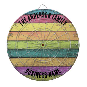 Cible De Fléchettes Nom de famille Tableau noir personnalisé