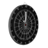 Cible De Fléchettes Nom du monogramme Famille noire et blanche Jeu Nui (Devant gauche)