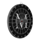 Cible De Fléchettes Nom du monogramme personnalisé (Devant gauche)