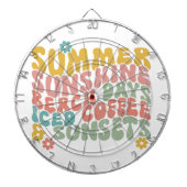 Cible De Fléchettes Nom du monogramme rose d'été Super (Devant)