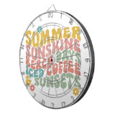 Cible De Fléchettes Nom du monogramme rose d'été Super (Devant droit)