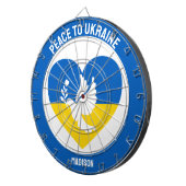 Cible De Fléchettes Nom et texte personnalisés Ukraine (Devant droit)