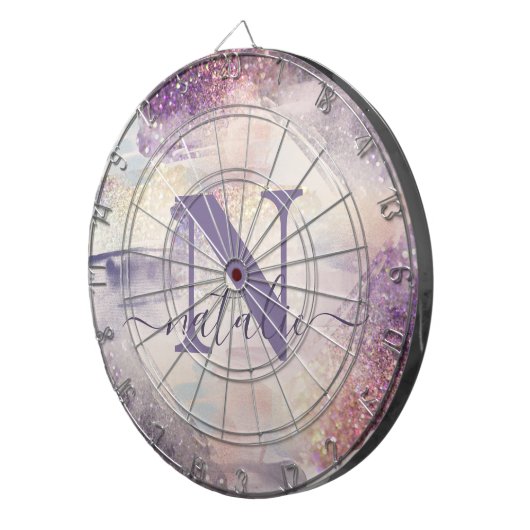 Cible De Fléchettes Nom initial étincelant de la parties scintillant r (Devant droit)