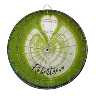 Cible De Fléchettes Nom personnalisé amateur de matcha latte vert drôl