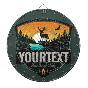 Cible De Fléchettes NOM personnalisé Chasse aux wapitis Coucher de sol