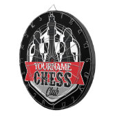 Cible De Fléchettes Nom personnalisé Chess Player Club Checkmate (Devant droit)
