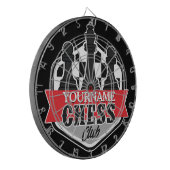 Cible De Fléchettes Nom personnalisé Chess Player Club Checkmate (Devant gauche)