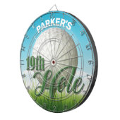 Cible De Fléchettes NOM personnalisé Golfer Golf Pro Ball 19th Hole (Devant droit)