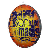 Cible De Fléchettes Nom personnalisé Motif ; Arrière - plan orange jau (Devant droit)