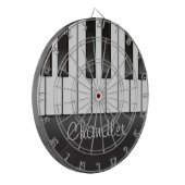 Cible De Fléchettes NOM personnalisé Pianist Piano Keys professeur de  (Devant gauche)