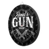 Cible De Fléchettes NOM PERSONNALISÉ Vieux Armes à feu (Devant droit)