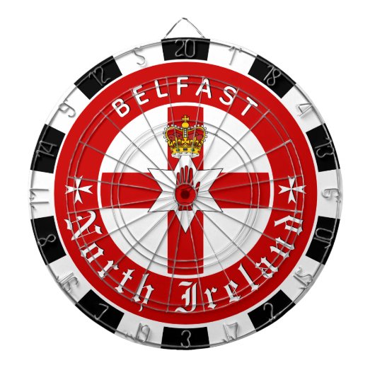 Cible De Fléchettes North Ireland Dartboard, Ulster Flag fléchettes / (Devant)