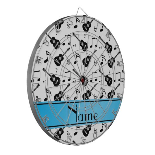 Cible De Fléchettes Notes noires blanches nommées faites sur commande (Devant gauche)