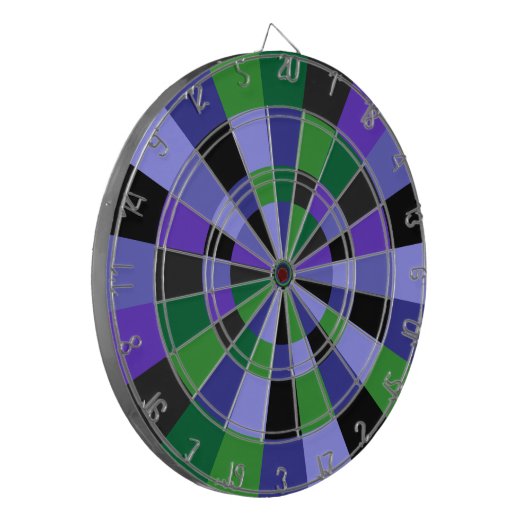 Cible De Fléchettes Nuances de pourpre et de vert (Devant gauche)