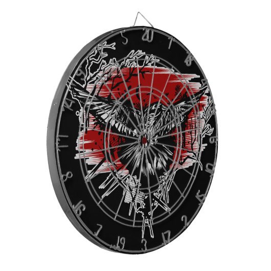 Cible De Fléchettes Nuit des corbeaux (Devant gauche)