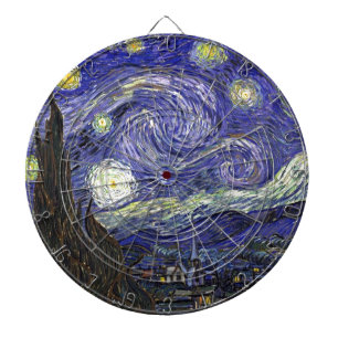 Cible De Fléchettes Nuit étoilée, Vincent Van Gogh.