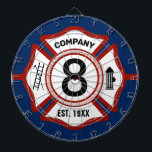 Cible De Fléchettes Numéro de poste d'incendie personnalisé |<br><div class="desc">Épinez votre pomme de terre et aidez le pompier à se détendre avec ce tableau de bord personnalisé indiquant votre numéro de poste de feu et la date à laquelle il a été établi.</div>