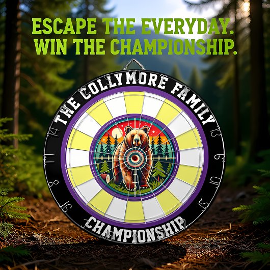 Cible De Fléchettes Objectif de la forêt grizzli