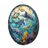 Cible De Fléchettes Ocean Animals Art Dartboard (Devant droit)