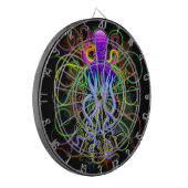 Cible De Fléchettes Octopus Luminescence psychédélique (Devant gauche)