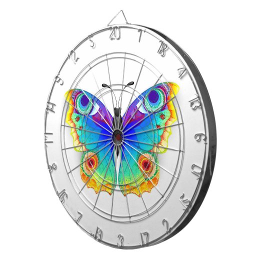 Cible De Fléchettes Oeil de paon arc-en-ciel (Devant droit)