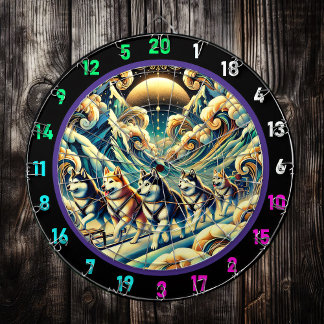 Cible De Fléchettes Œuvre d'art de chambre Horizon Husky sauvage