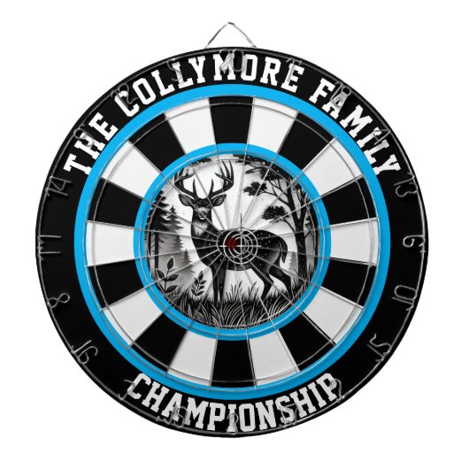 Cible De Fléchettes OEuvre murale de cerfs émaillés (Devant)