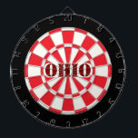Cible De Fléchettes OHIO Red Black And White<br><div class="desc">OHIO Red Black And White Dart Board with customizable text. 🎯Change to your text by selecting the personalization option. Please let me know if you have additional questions and because Zazzle's customer support handles the customer experience you may reach Zazzle customer support by chat, phone or email as explained in...</div>