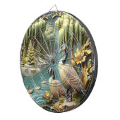 Cible De Fléchettes Oies du Canada au milieu des saules qui pleuvent (Devant droit)