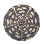 Cible De Fléchettes Olive Green Polka Point Radial Motif Art Imprimer (Devant)