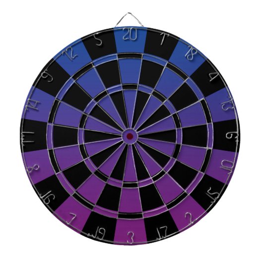 Cible De Fléchettes Ombre bleu violet et noir (Devant)