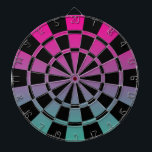 Cible De Fléchettes Ombre Magenta Purple Turquoise Et Noir<br><div class="desc">Ombre Magenta Purple Cible de flechettes Turquoise Et Noire</div>