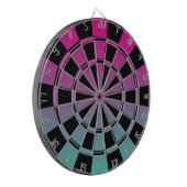 Cible De Fléchettes Ombre Magenta Purple Turquoise Et Noir (Devant gauche)