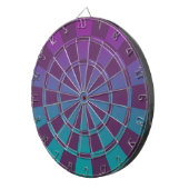 Cible De Fléchettes Ombre pourpre et turquoise (Devant droit)